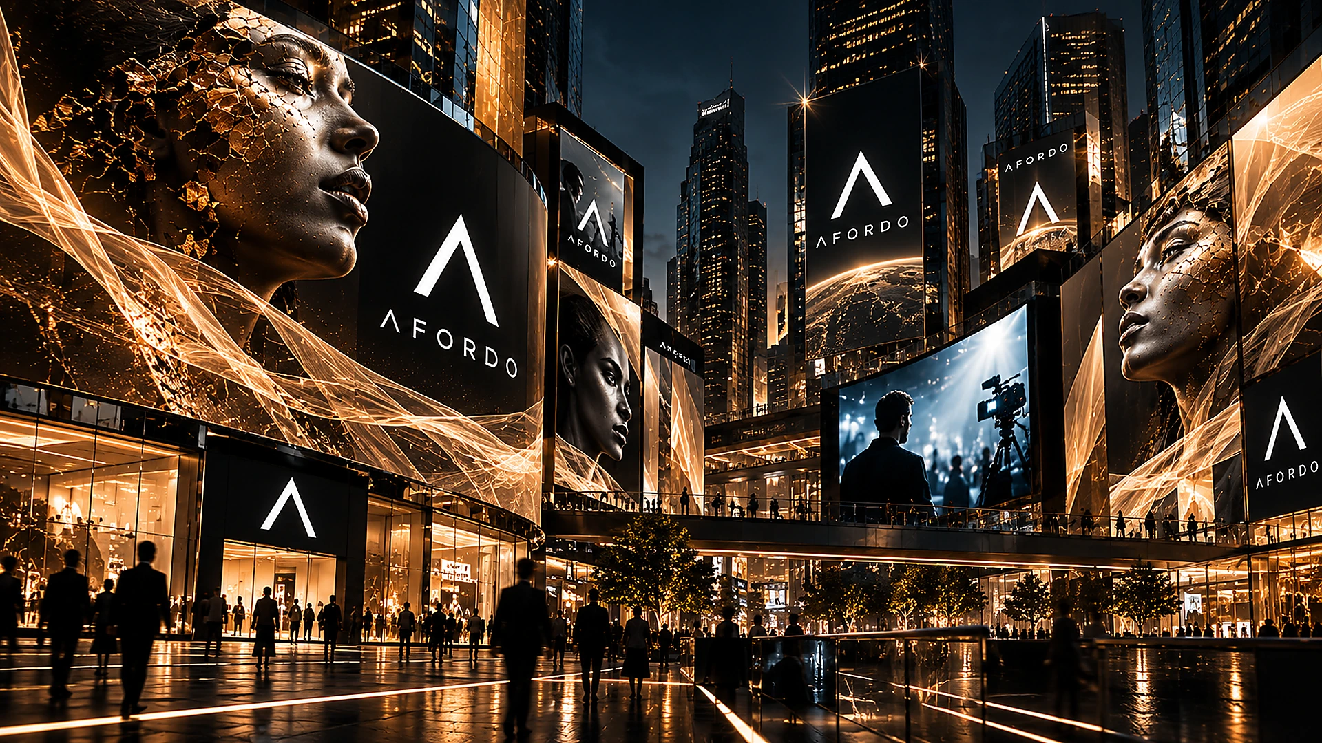 Premium digital brand campaign and large-format display visual representing AFORDO Marketing